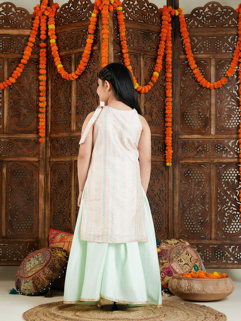 Vastramay Girls Multicolor kurta and Palazzo Pant Set